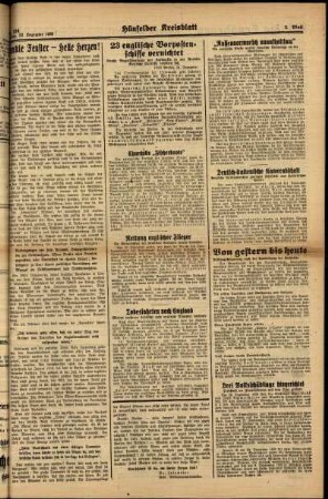 Zweite Ausgabe vom Freitag, den 22. Dezember 1939.