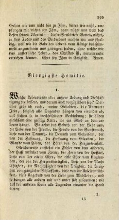 Vierzigste Homilie