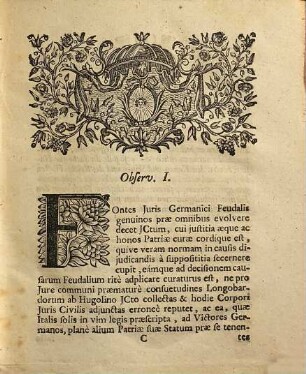 Dissertatio Juridica Inauguralis Sistens Observationes Juris Feudalis Germanici : Una Cum Corollariis Ex Universo Jure Desumtis