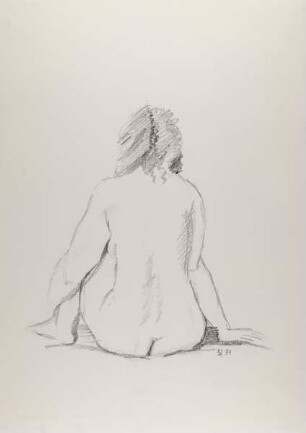 Ohne Titel (Rückenakt, sitzend)