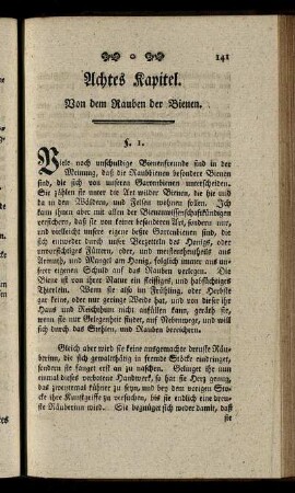 Achtes Kapitel. Von dem Rauben der Bienen.