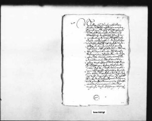 Dekret an Schickhardt zur Kirchenbesichtigung