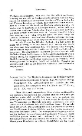 Beutin, Ludwig :: Der deutsche Seehandel im Mittelmeergebiet bis zu den napoleonischen Kriegen, (Abhandlungen zur Handels- und Seegeschichte, 1) : Neumünster, Wachholtz, 1933