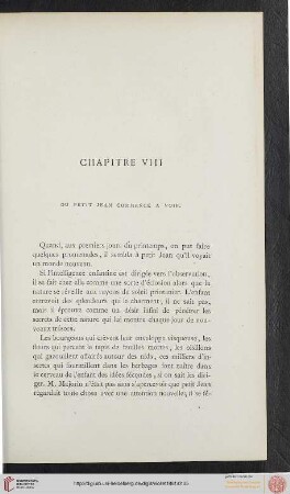 Chapitre VIII: Ou petit Jean commence à voir
