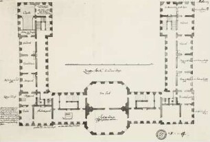 Schloss Hubertusburg in Wermsdorf, Bl. 17: Grundriss II. Stock