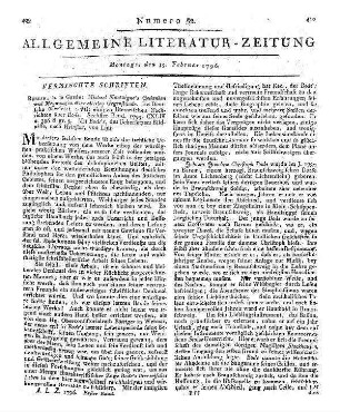 Montaigne, M. E. de: Gedanken und Meinungen über allerley Gegenstände. Bd. 6. Ins Deutsche übersetzt v. J. J. C. Bode. Berlin: Lagarde 1795