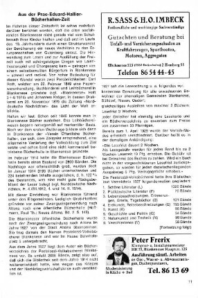 Aus der Prae-Eduard-Hallier-Bücherhallen-Zeit