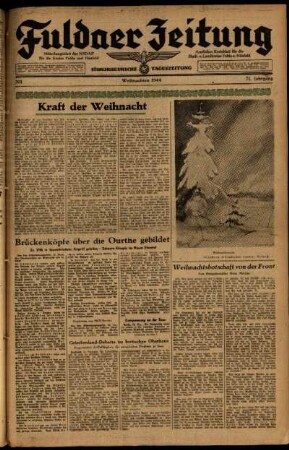 Ausgabe vom Sonntag, den 24. Dezember 1944.