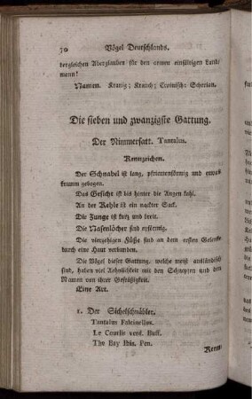Die sieben und zwanzigste Gattung. Der Nimmersatt.