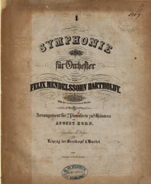 Symphonie No. 4 für Orchester : op. 90 ; No. 19 der nachgelassenen Werke