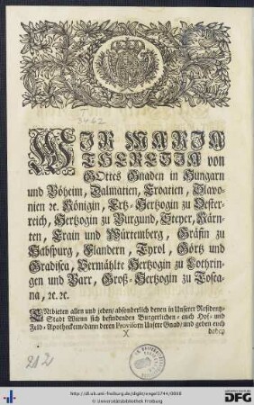 Wir Maria Theresia ...