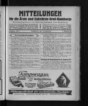 Jahrgang 1925, Hamburg, den 6. September, Nummer 36