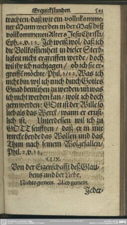 CLIX. Von der Eigenschafft deß Glaubens und der Liebe