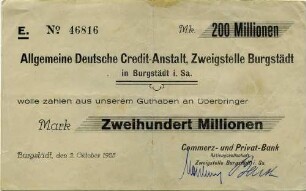 Gutschein - 200 Mill. Mark