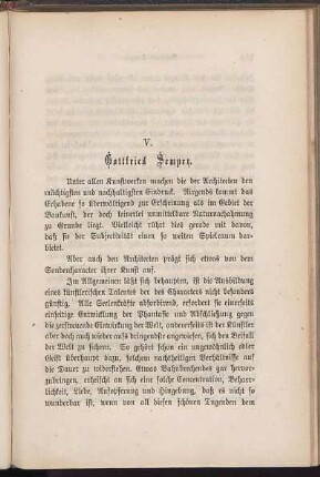 V. Gottfried Semper.