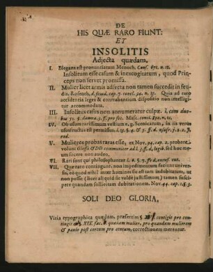 De His Quae Raro Fiunt: Et Insolitis Adiecta quaedam.