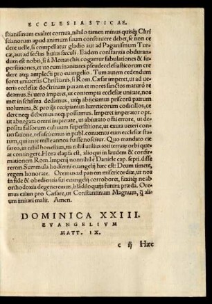 Dominica XXIII. Evangelium Matt. IX.
