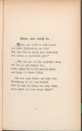 Winde, wie rankst du ..