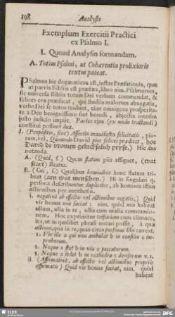 Exemplum Exercitii Practici ex Psalmo I