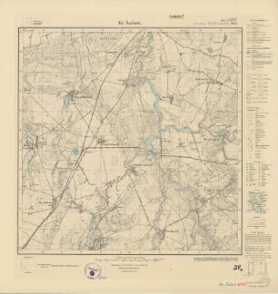 2257 (alte Nr.: 868) Gr. Sabow, Meßtischblatt (4cm - Karte)
