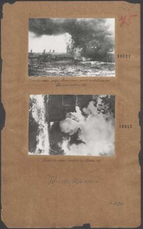 Feuernde österr. Geschütze bei Flitsch 1917