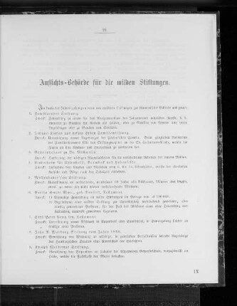 Aufsichts-Behörde für die milden Stiftungen.