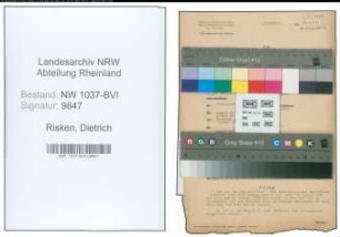 Entnazifizierung Dietrich Risken , geb. 16.01.1909 (Bueroangestellter)