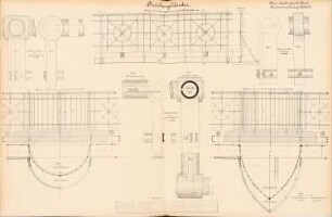 Neue Oderbrücke, Cosel: Brückengeländer: Schnitte, Details 1:10