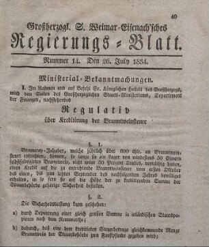 Nr. 14 : 26. July 1834