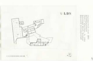 Landtagsgebäude (Diplomarbeit bei Bernhard Hermkes): Grundriss Kellergeschoss 1:200