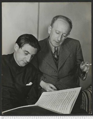 Porträtaufnahme Jaromír Weinberger und John Barbirolli