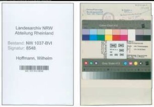 Entnazifizierung Wilhelm Hoffmann , geb. 15.01.1896 (Architekt)