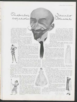 Retratos españoles: Jacinto Benavente : Dibujos de Málaga Grenet.