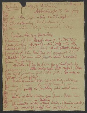 Brief an Willy Strecker und B. Schott's Söhne : 08.09.1920