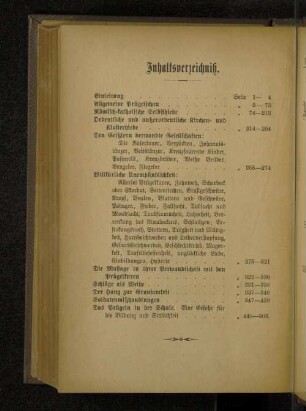 Inhaltsverzeichniß.