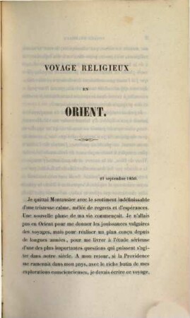 Voyage religieux en Orient, 1