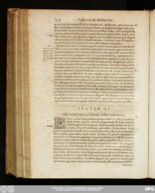 Sectio II. Sitne in Deo propria & formalis iustitia commutativa.