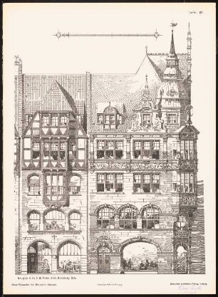 Neue Fassaden für Bremens Altstadt Ergebnis aus d. Wettbewerbe d. Vereins Lüder von Bentheim in Bremen, bearb. v. Richard Landé, Leipzig: Ansichten