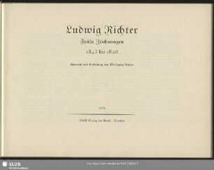 Frühe Zeichnungen 1823 bis 1826