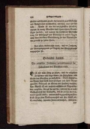 Siebendes Kapitel. Die religiösen Irrthümer vervollkommnen die Fähigkeiten des Menschen nicht.