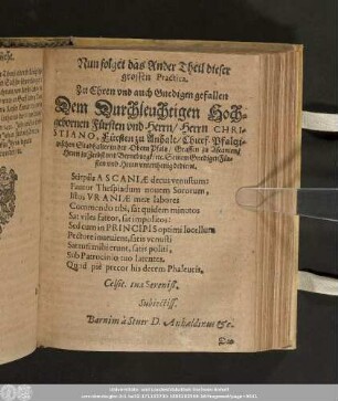 Nun folget das Ander Theil dieser grossen Practica.