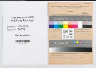 Entnazifizierung Alfons Heine, geb. 01.07.1913 (Polizeibeamter)