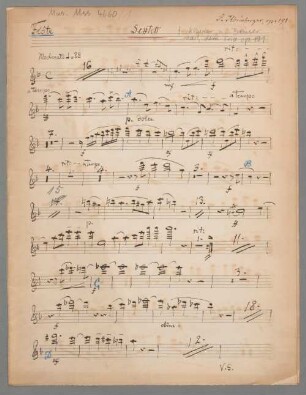 Sextett op. 191 - BSB Mus.ms. 4660-1 : Bearbeitung für Klavier, Flöte, Oboe, Klarinette, Fagott und Horn als Sextett nach dem Klavier-Trio Nr. 4 in F-dur