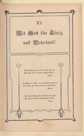 XI. Mit Gott für König und Vaterland!