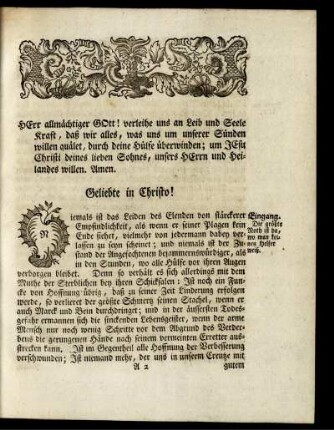 Herr allmächtiger Gott! ... Geliebte in Christo!