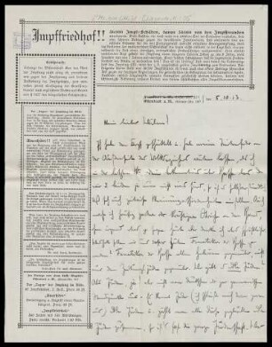 Brief von Hugo Wegener an Wilhelm Schwaner
