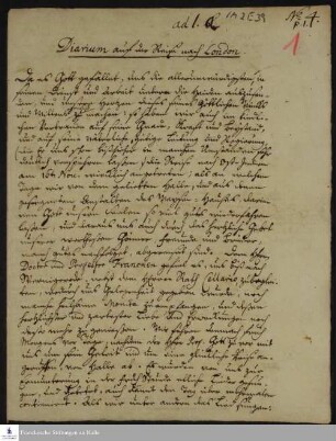 Reisetagebuch von Johann Zacharias Kiernander, Johann Philipp Fabricius und Daniel Zeglin.