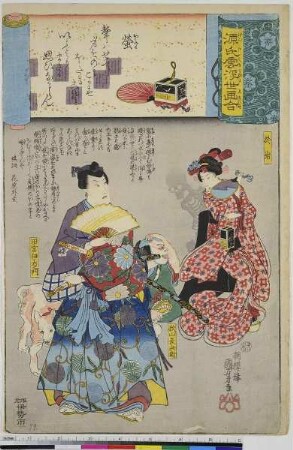 Hotaru, Blatt 25 aus der Serie: Genji Wolken zusammen mit Ukiyo-e