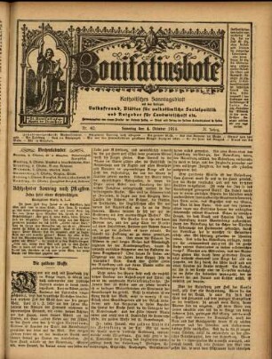 Ausgabe vom Sonntag, den 04. Oktober 1914.