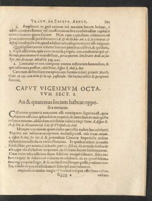 Caput Vigesimum Octavum. Sect. 8. An & quatenus locum habeat opposita notario.